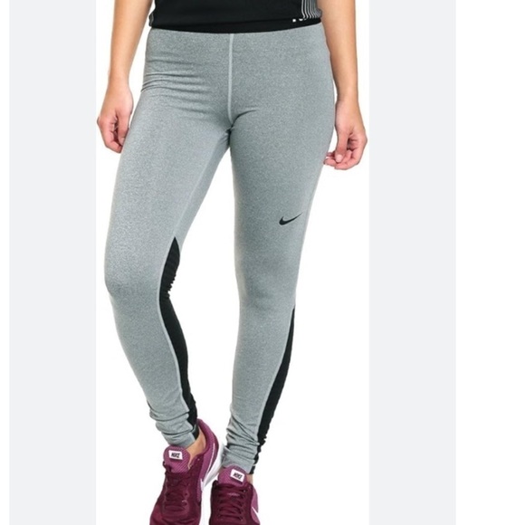 Nike Pants - Nike Grey Warm Training Tights